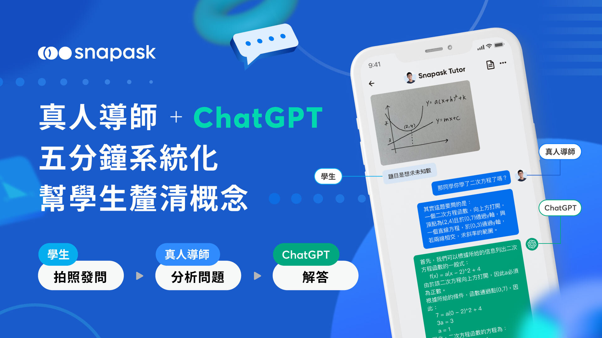 Snapask首推真人導師加ChatGPT問答服務